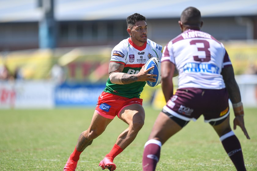 Delouise Hoeter in action for Wynnum Manly in Round 1 of 2020. Photo: QRL