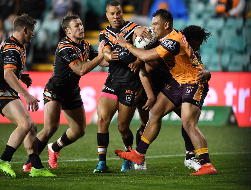 Richard Kennar in action for the Broncos. Photo: NRL Images