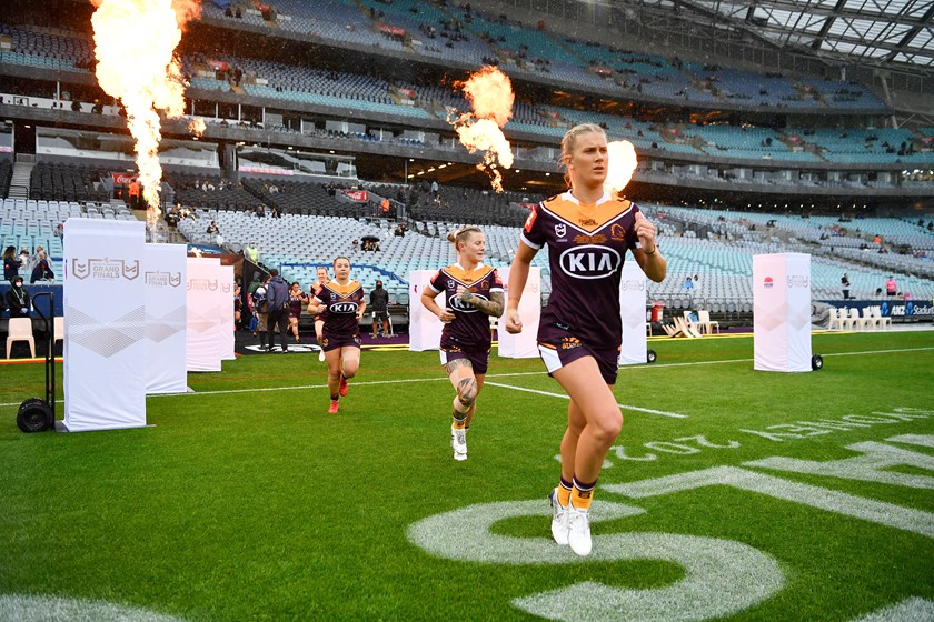 Running out for Brisbane Broncos. Photo: NRL Images
