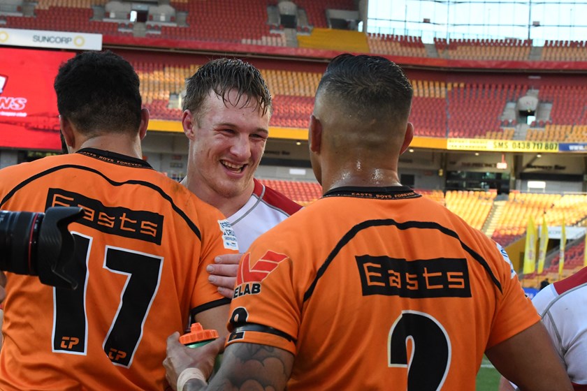 Aaron Whitchurch following the 2018 grand final. Photo: QRL Media