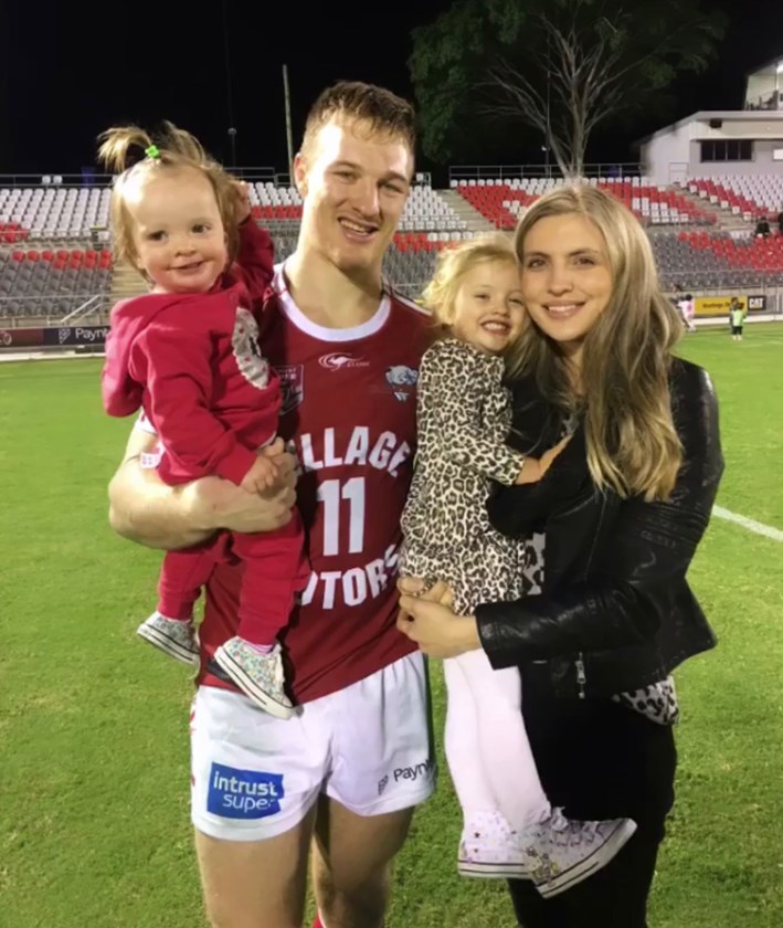 Aaron Whitchurch and his family. Photo: QRL Media