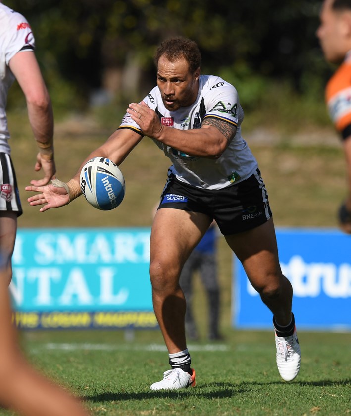 Sam Tagataese in action for Souths Logan Magpies in 2019. Photo: QRL