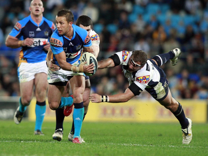 Scott Prince at the Gold Coast Titans in 2010. Photo: NRL Images