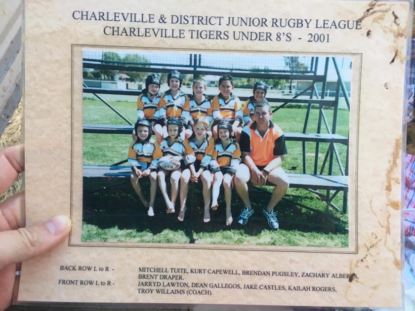 Kailah Rogers and Kurt Capewell were Under 8 team mates in Charleville. Photo: supplied