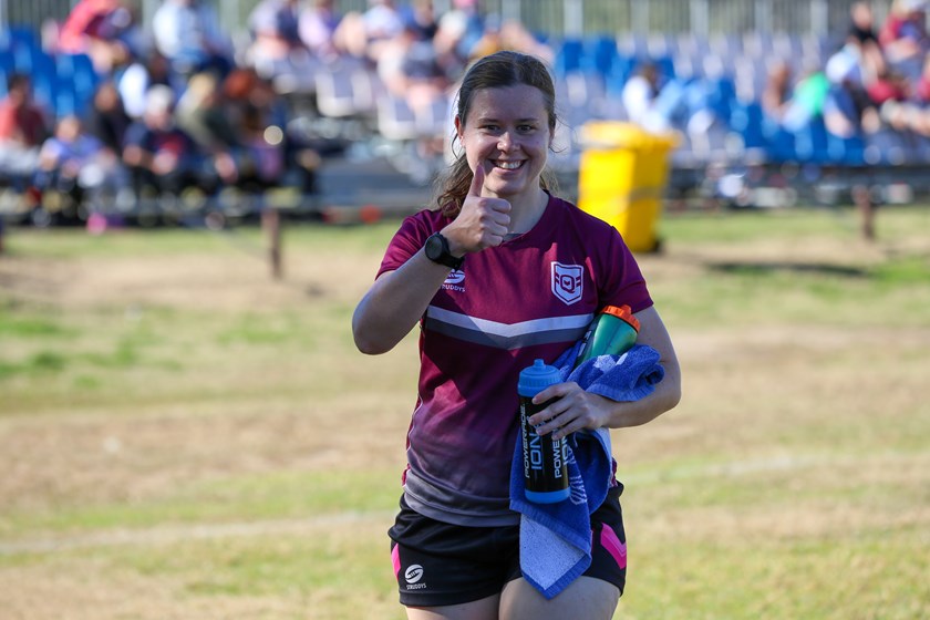 Match official Kailey Beattie has debuted in the Hostplus Cup this season as a touch judge. Photo: Jorja Brinums / QRL