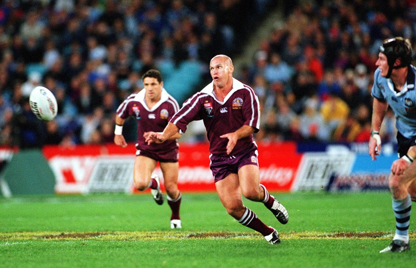 Allan Langer in action for the Maroons. Photo: NRL Images