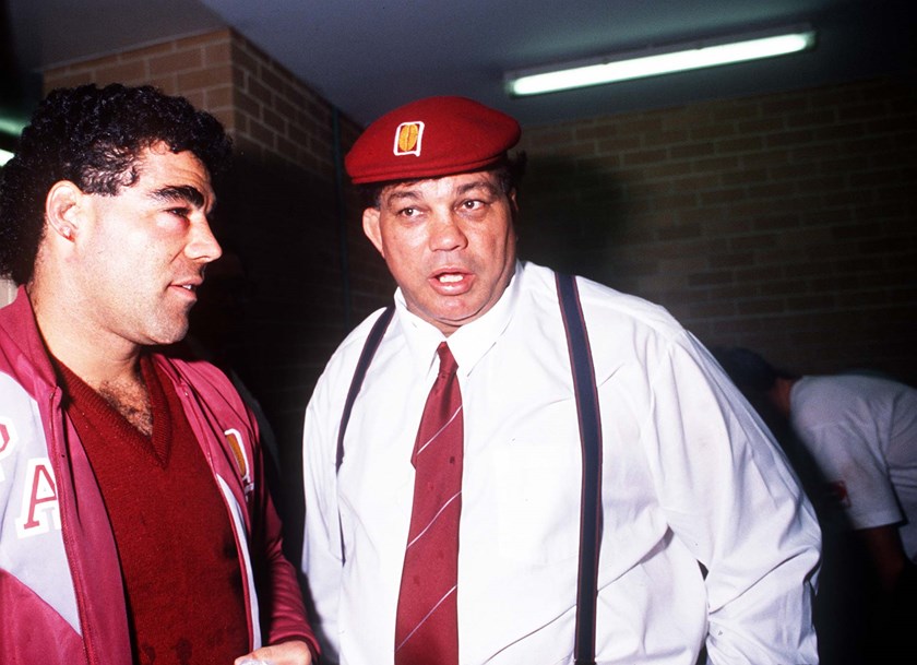 Arthur Beetson as Queensland coach in 1989