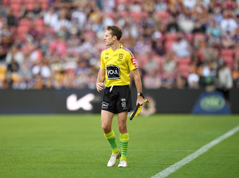 Cole running the line in the NRL. Photo: NRL Imagery