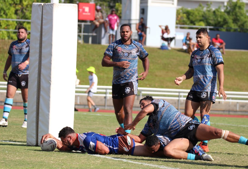 Graham Clark Junior beat the Mossman-Port Douglas defence and crashed over for Atherton's second try. Photo: Maria Girgenti
