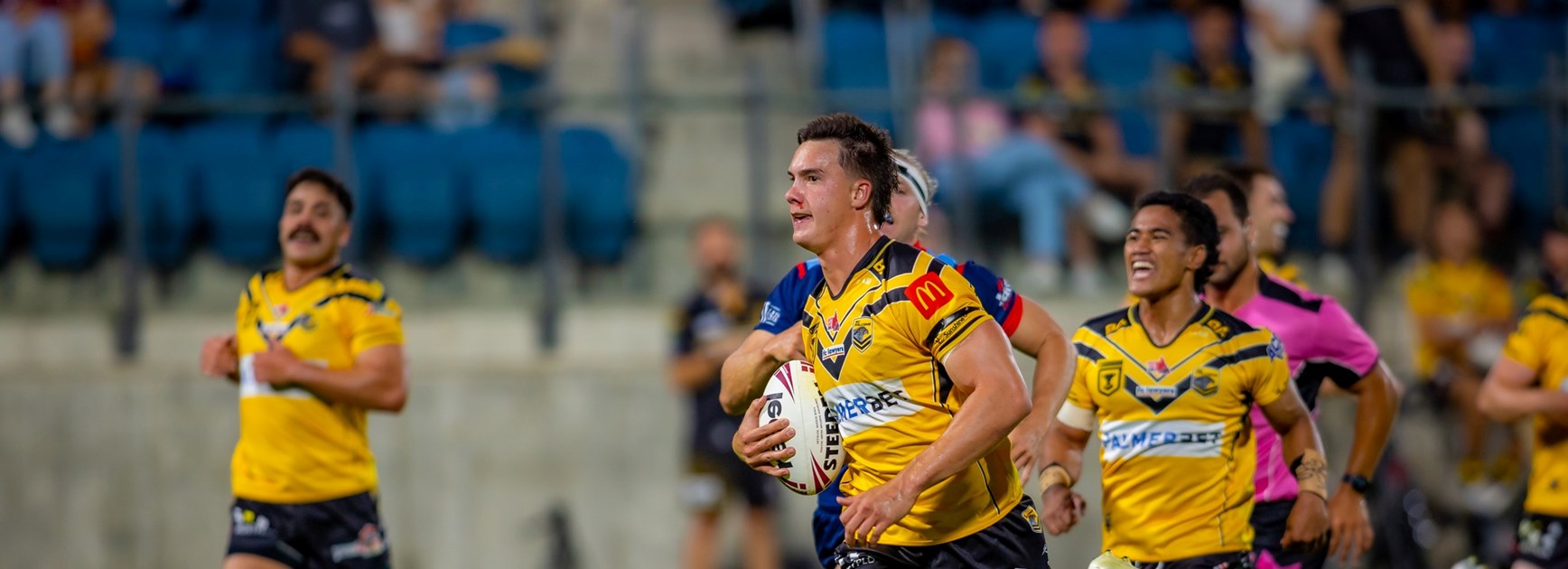 Howarth in action against the Western Clydesdales. Photo: Phil Bradeley/Sunshine Coast Falcons
