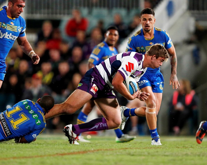 Christian Welch playing for Storm in 2015. Photo: NRL Imagery