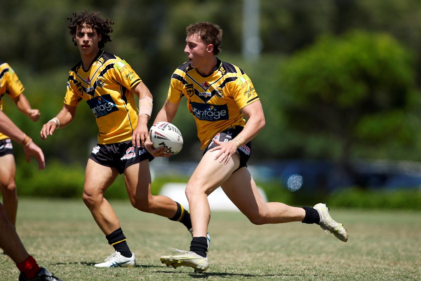 Jett Elich playing for the Falcons in 2023. Photo: Josh Woning/QRL