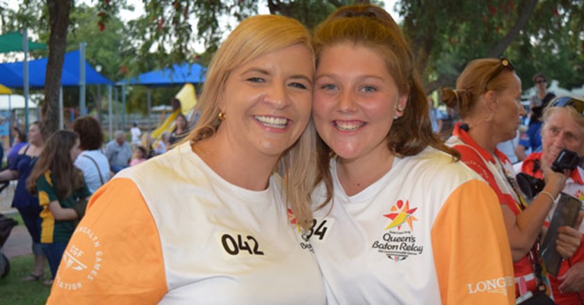 Brenna Prendergast (right) with Heather Litzow. PHOTO: southburnett.com.au
