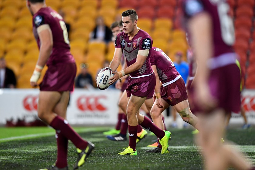 Corey Allan in action for the Queensland Under 20 side. 