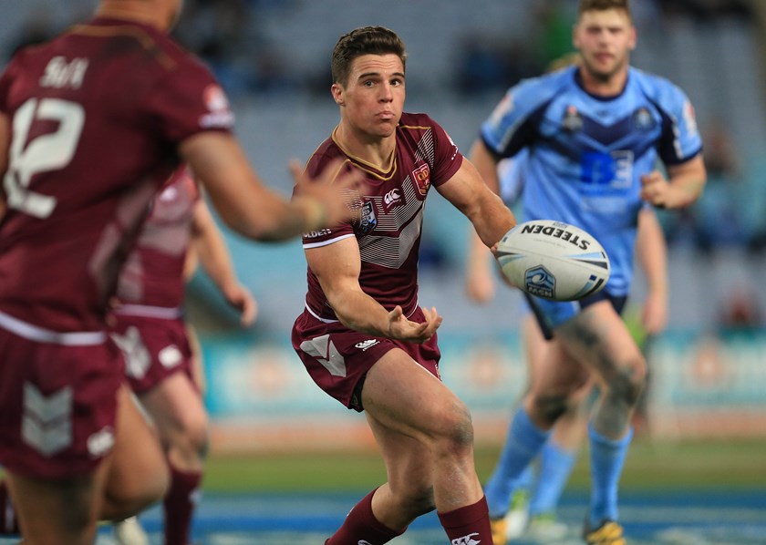 Brodie Croft representing Queensland in an Under 20 match.