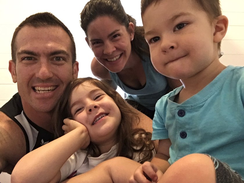 Luke Archer with wife Rachael, and children Isabella and Noah. Photo: Luke Archer