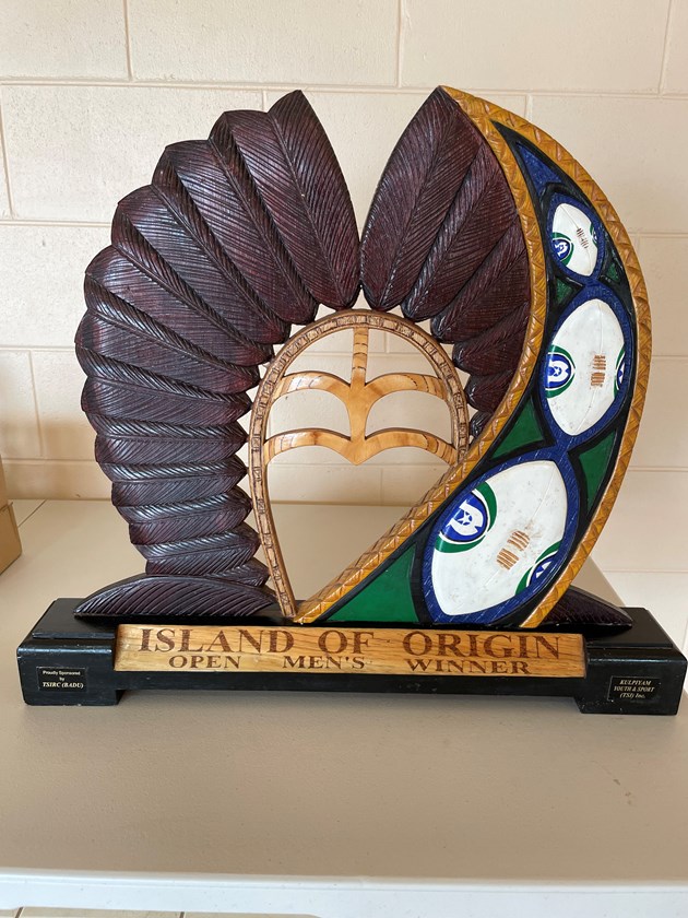 The prestigious Island of Origin trophy.