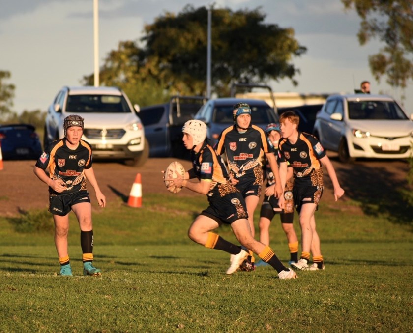 Ethan playing with the Highfields under 15s.