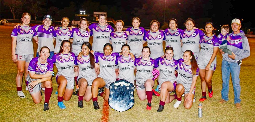The Wranglers after winning the 2022 women's premiership. Photo: Wranglers WRLC Inc. Facebook