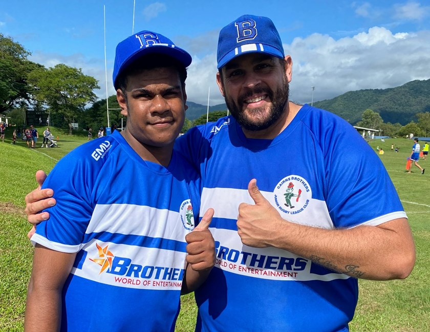 Xavier Buie with Jarrod Batten.