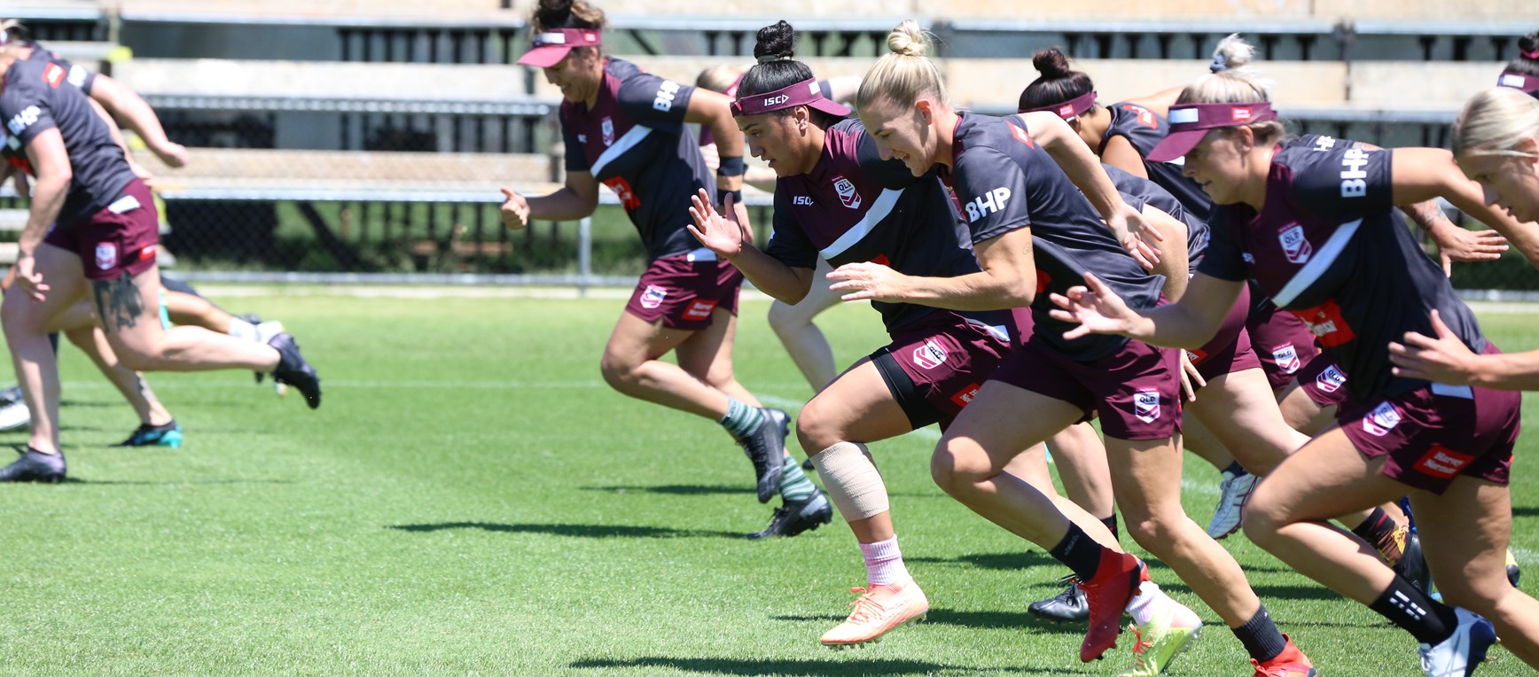 In pictures: Sunny Sunday training for Maroons