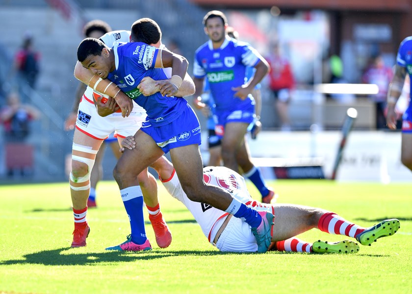 Ronaldo Mulitalo in action for the Sharks' feeder club, the Newtown Jets. Photo: NRL Images