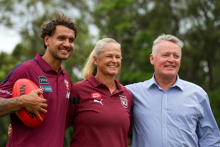 Cal Ah Chee, Tahnee Norris and Michael Healy. Photo: Jorja Brinums/QRL