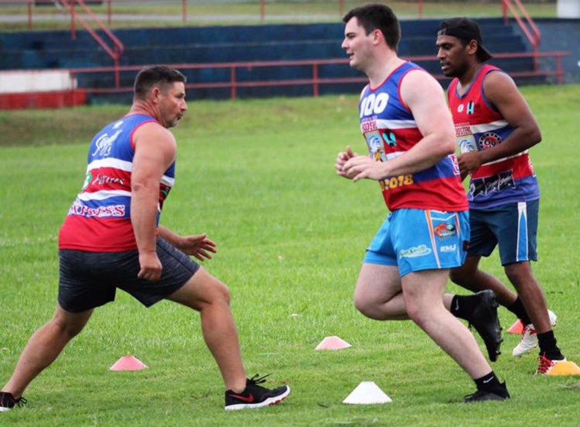 Luke La Rosa during an Atherton Roosters training session with A grade coach Graham Clark Snr
