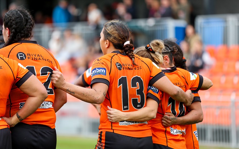 Tigers players in Round 6. Photo: Rikki-Lee Arnold/QRL