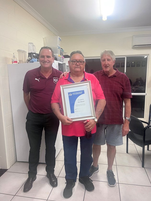 Bert Petersen with Scott Nosworthy and Leigh Anderson. Photo: submitted