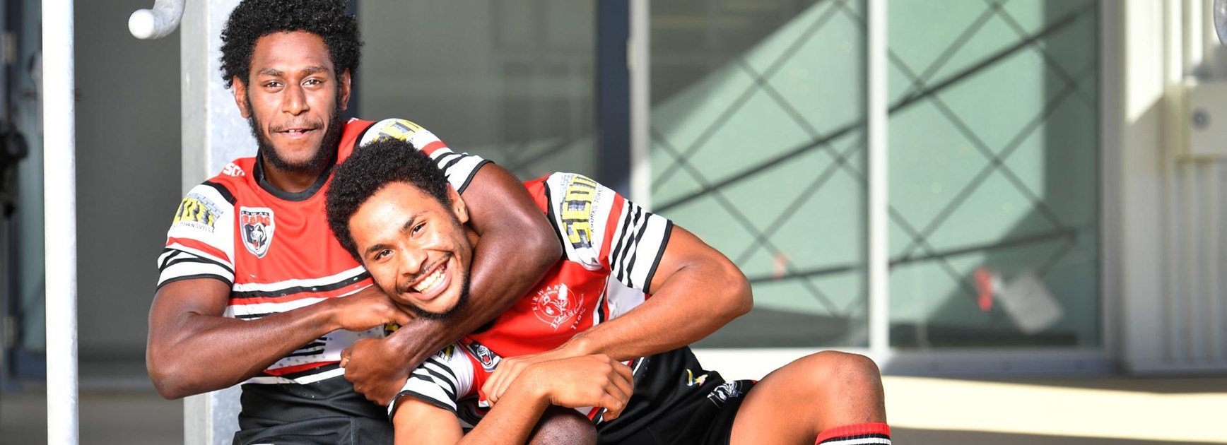 Dudley Dotoi and Ragarive Wavik starred for Kirwan State High School and Townsville Blackhawks in 2021. Photo: supplied