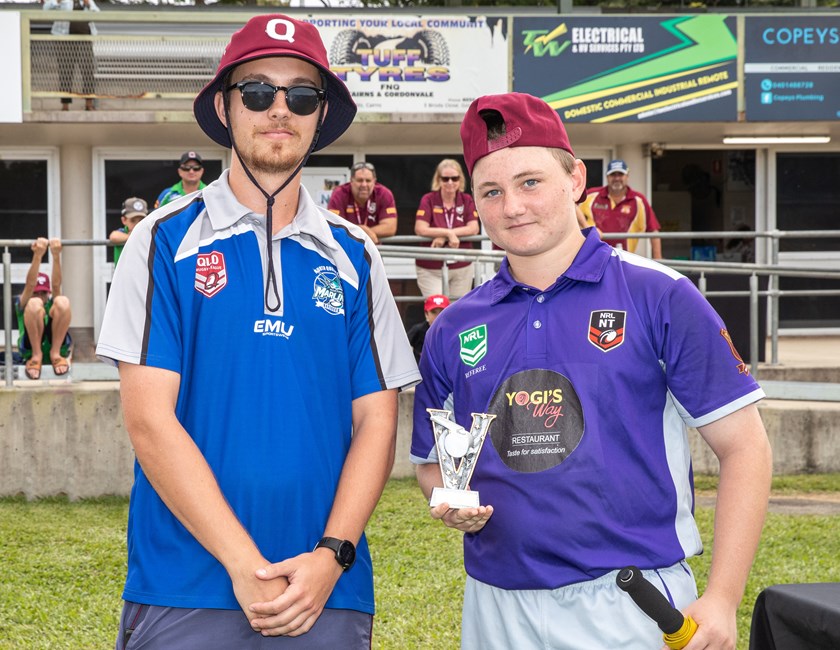 Guy Millar with referee of the carnival Marcus Steinhart. 