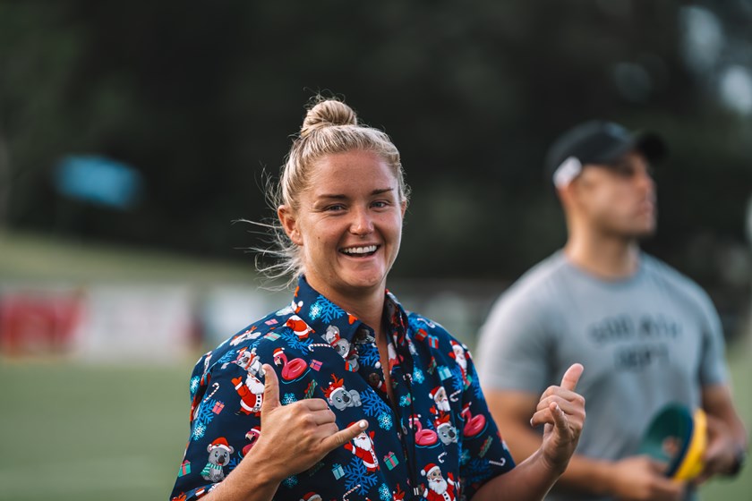 Meg Ward at Norths training. Photo: Christian Simms/Norths Devils