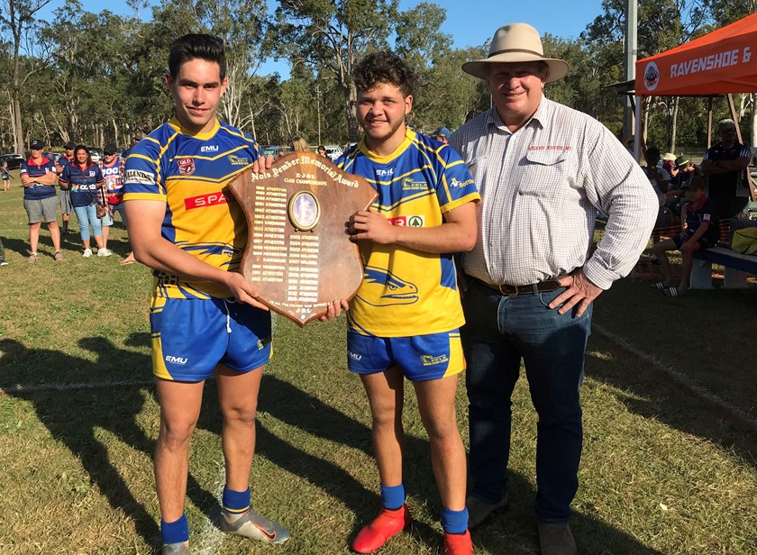The Under 16 Nola Pember Memorial Shield was presented to Club Champions Malanda by Member for Hill Shane Knuth.