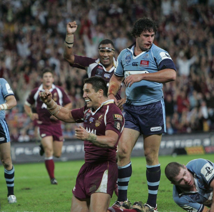 Try celebration. Photo: NRL Images
