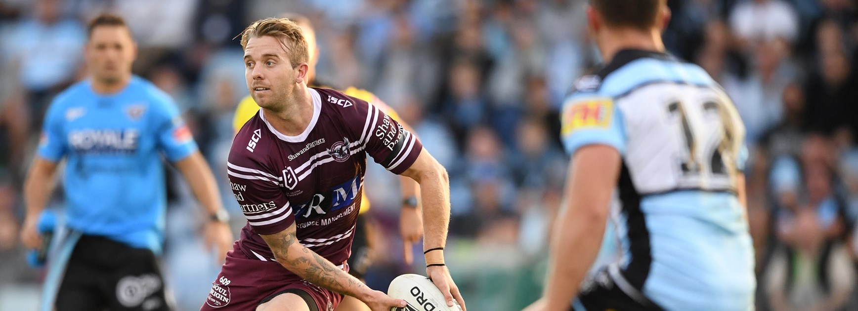Undermanned Sea Eagles upset Sharks in Shire