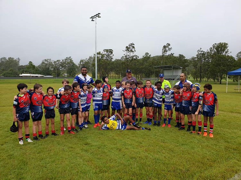 Atherton Juniors with players from Cairns after a game. Photo: Atherton JRL Facebook
