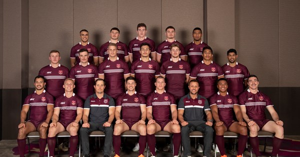Queensland Under 20 team in position QRL