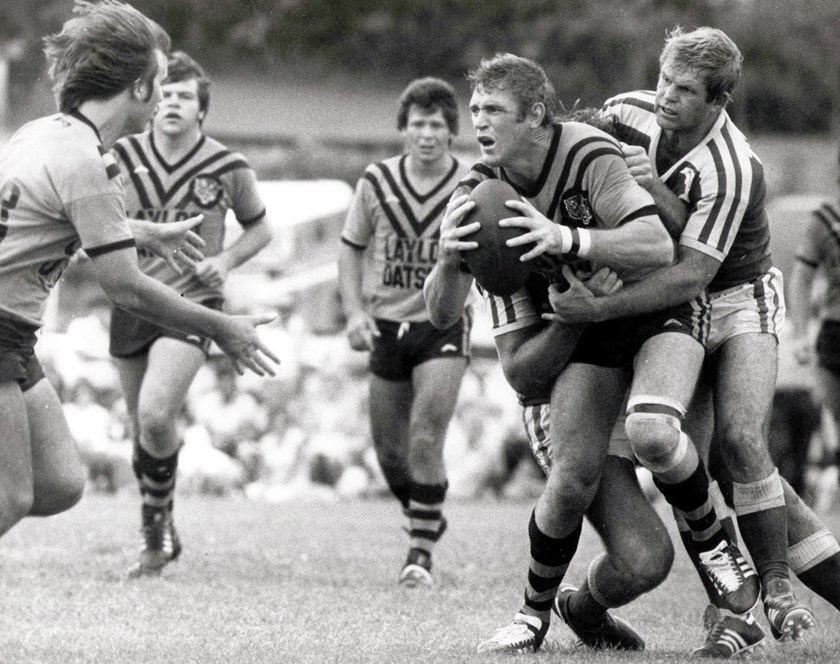 Former Queensland Maroons coach, Des Morris, in action for Easts.