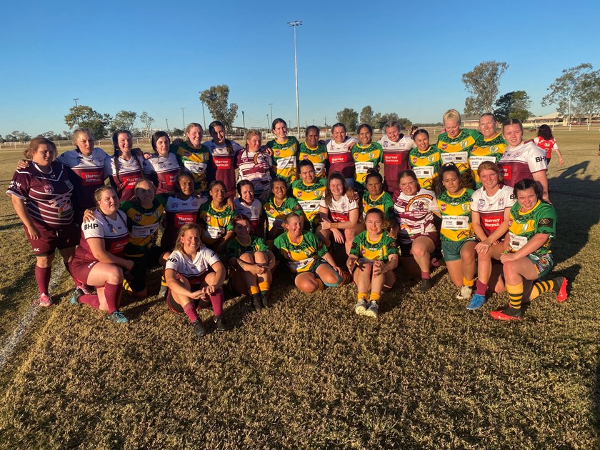 Northern and Southern Outback after the match. Photo: Peter Rafter
