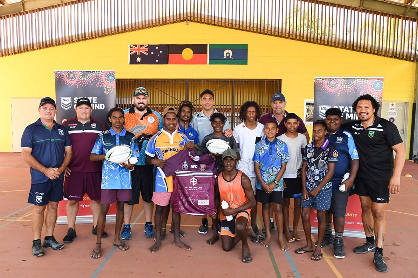 NRL State of Mind ambassadors Willie Tonga and Clinton Toopi along with the assistance of NRL and QRL staff recently ran State of Mind programs in the Weipa community. 