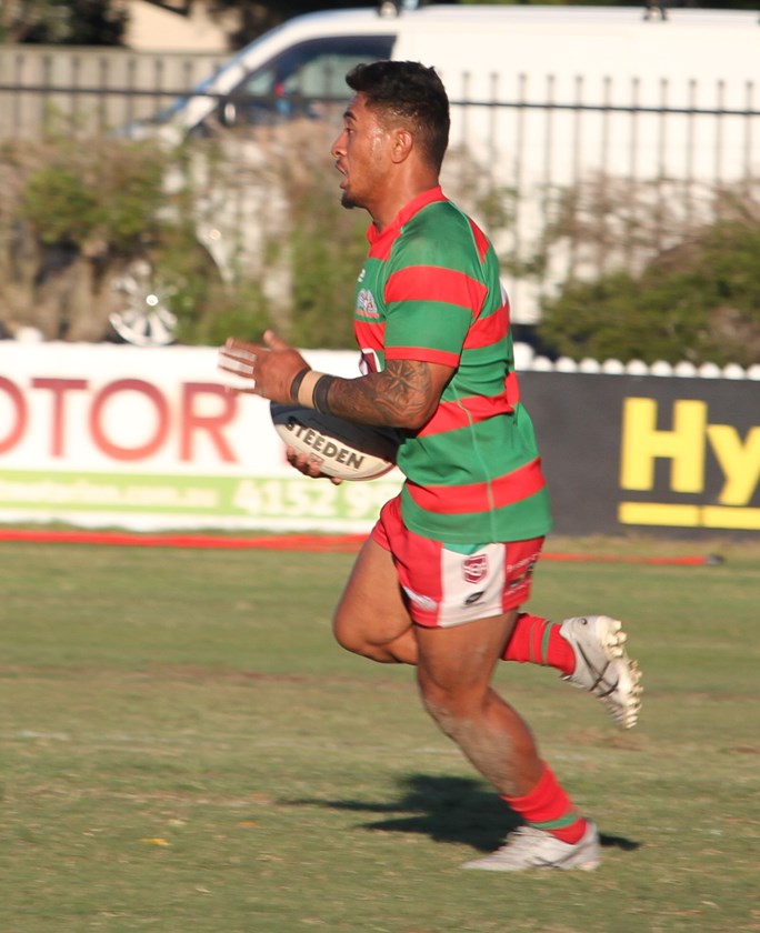 Halfback Logona Vetemotu was again a star as Hervey Bay Seagulls kept their hopes alive with victory over Waves Tigers in the Bundaberg Broadcasters A Grade Premiership elimination final on Saturday. Photo: Vince Habermann