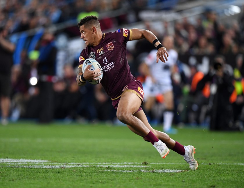 Gagai in action for the Maroons in 2018. Photo: QRL Media