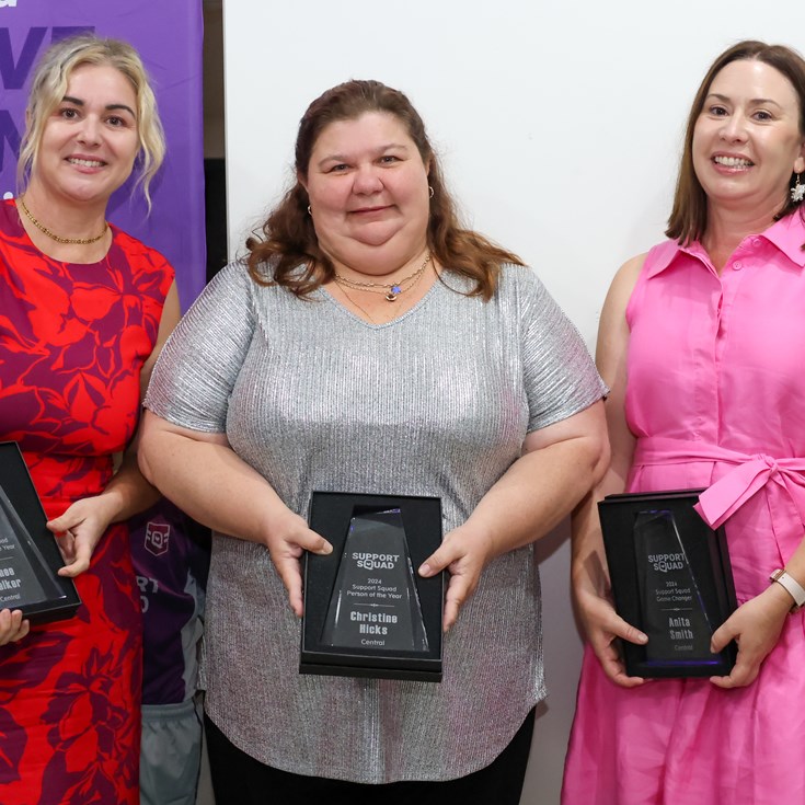 QRL Central Support Squad Awards winners empower others to get on board