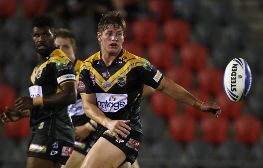 Harry Grant in action for Falcons. Photo: QRL Media