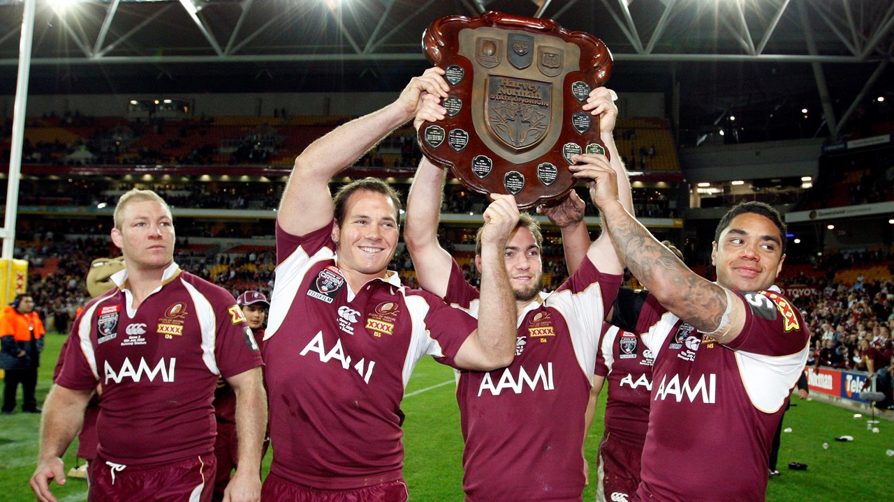 Queensland Maroons team celebration