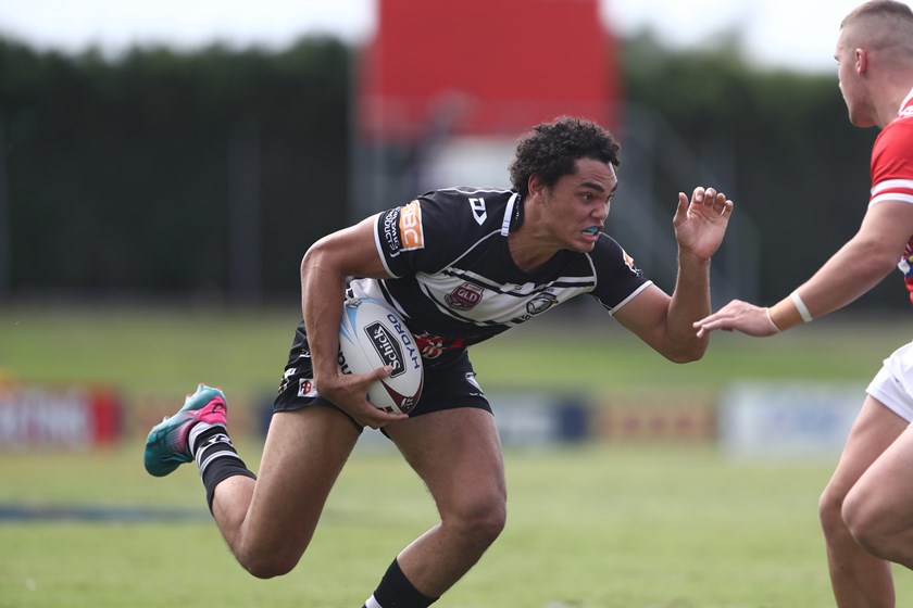 Xavier Coates in action for Tweed Seagulls in the under 18 national final. Photo: Jason O'Brien / NRL Images