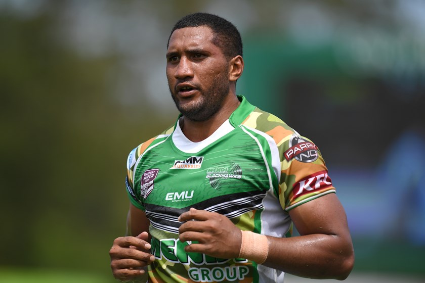 Faifai-Loa playing for the Blackhawks.