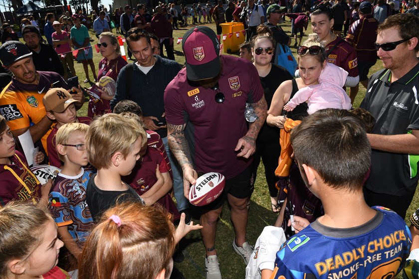 Josh McGuire during last year's fan day. Photo: QRL Media