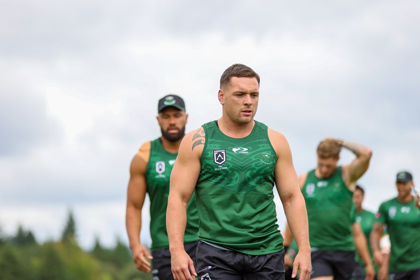 Sheldon Pitama training with the Māori All Stars men's team. Photo: NRL Imagery